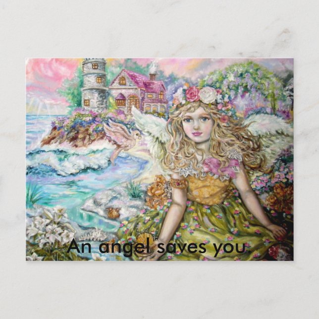 Der Engel der Perlmuschel, Ein Engel rettet.. Postkarte (Vorderseite)