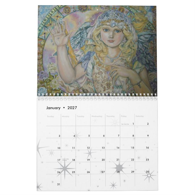 Der Engel der Rosenquarzuhr Kalender (Jan 2027)