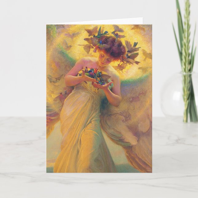 Der Engel der Vögel Karte (Vorderseite)