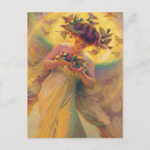 Der Engel der Vögel Postkarte