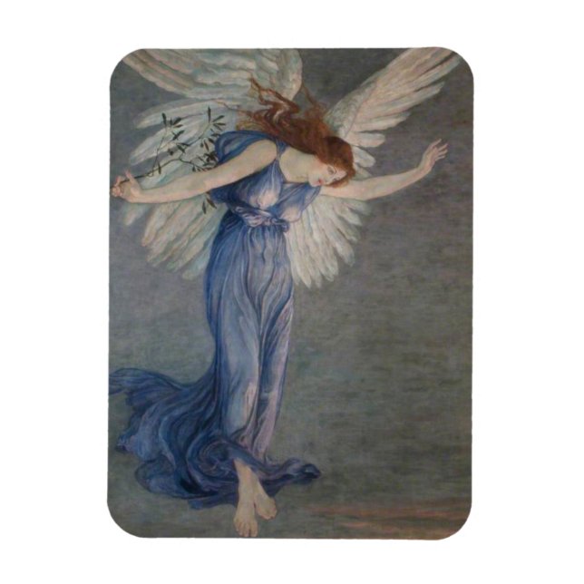 Der Engel des Friedens (von Walter Crane) Magnet (Vertikal)