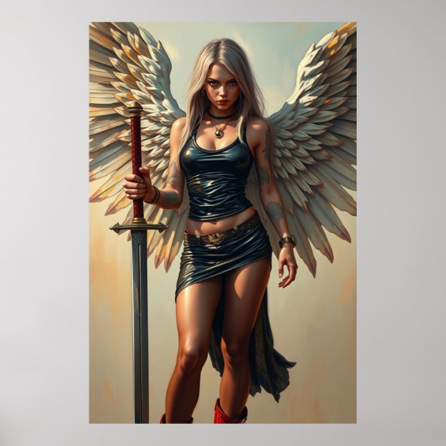 Der Engel des Kriegers Poster (Vorne)