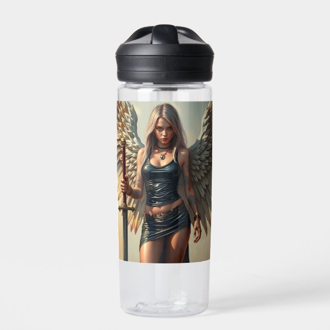 Der Engel des Kriegers Trinkflasche (Vorderseite)