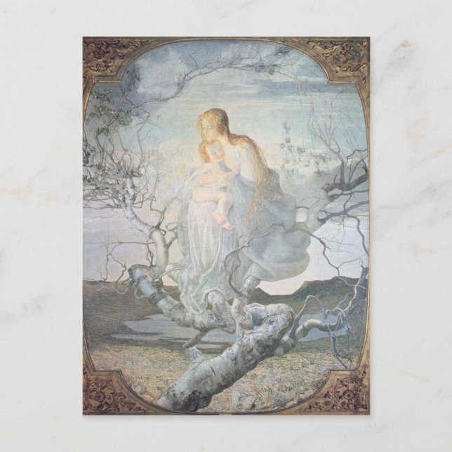 Der Engel des Lebens, 1894 Postkarte (Vorderseite)