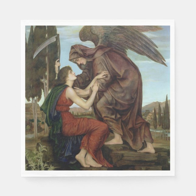 Der Engel des Todes (Mitgefühl am Ende des Lebens) Serviette (Vorderseite)