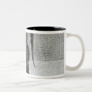 Der Engel, die Schlüssel der Hölle halten Zweifarbige Tasse