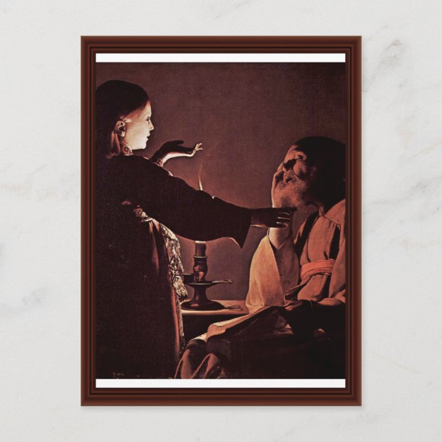 Der Engel erscheint dem hl. Joseph in einem Traum Postkarte (Vorderseite)