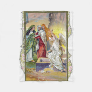 Der Engel sagt den Frauen, dass Christus auferstan Fleecedecke