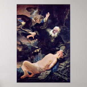 Der Engel verhindert das Opfer von Isaak, Poster