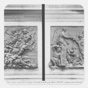 Der Engel von Frankreich die Häretiker wegtreiben Quadratischer Aufkleber