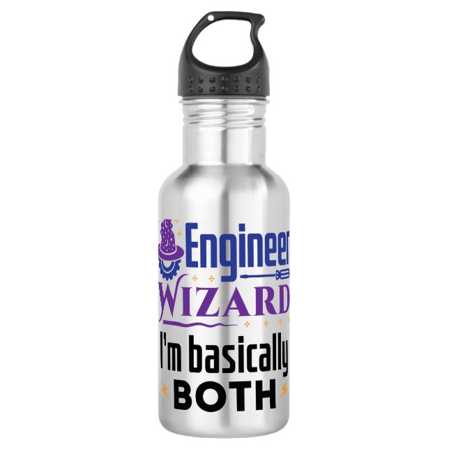 Der Engineer Wizard I ist im Grunde beides Edelstahlflasche (Vorderseite)