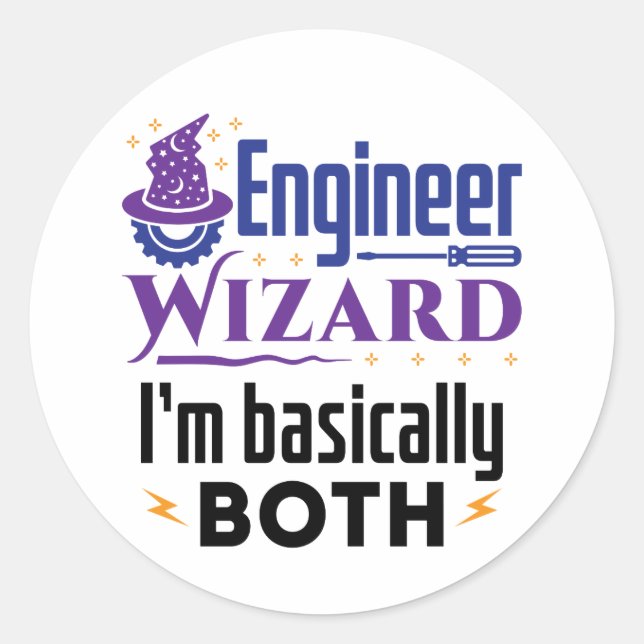 Der Engineer Wizard I ist im Grunde beides Runder Aufkleber (Vorderseite)