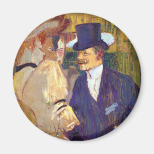 Der Engländer von Toulouse Lautrec, Vintag Art Magnet