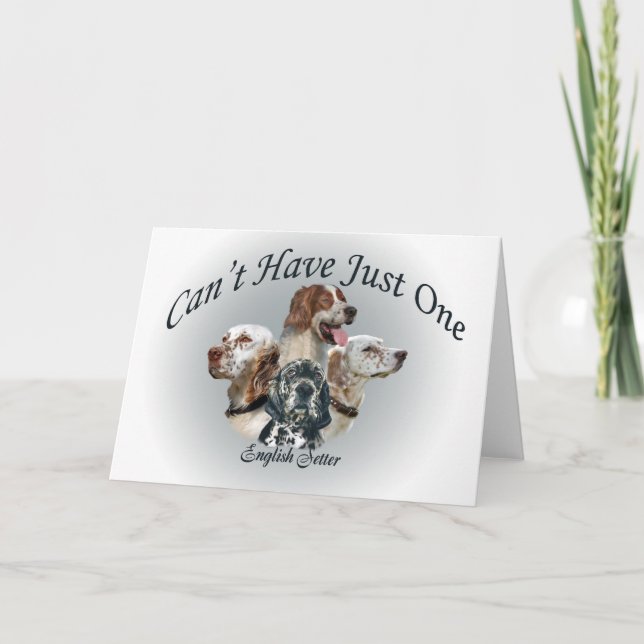 Der englische Setter kann nicht nur eine Karte hab (Vorderseite)