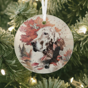 Der englische Setter, Leidensjagd Ornament Aus Glas