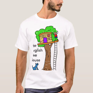 Der englischen Baum-Haus-Männer T-Shirt