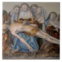 Der Entombment, 1490 (gemalter Stein) (Detail) 2