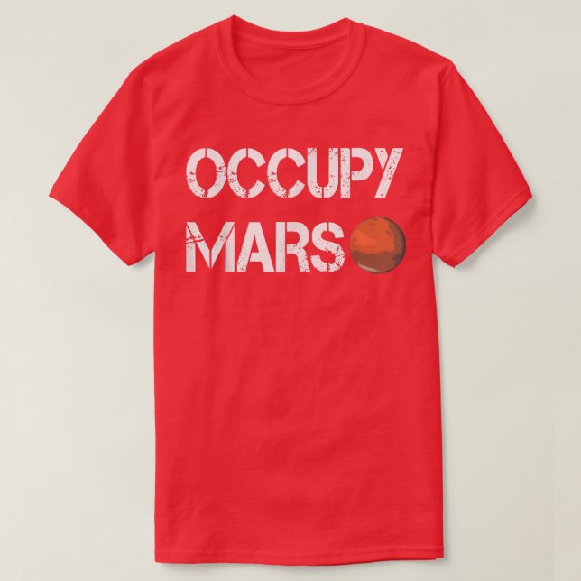 Der Eplorer Occupy Mars Space T-Shirt (Design vorne)