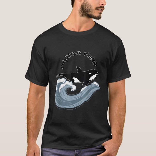 Der Er Wal oder Orca isst Bambus wie ein Meerespan T-Shirt (Vorderseite)