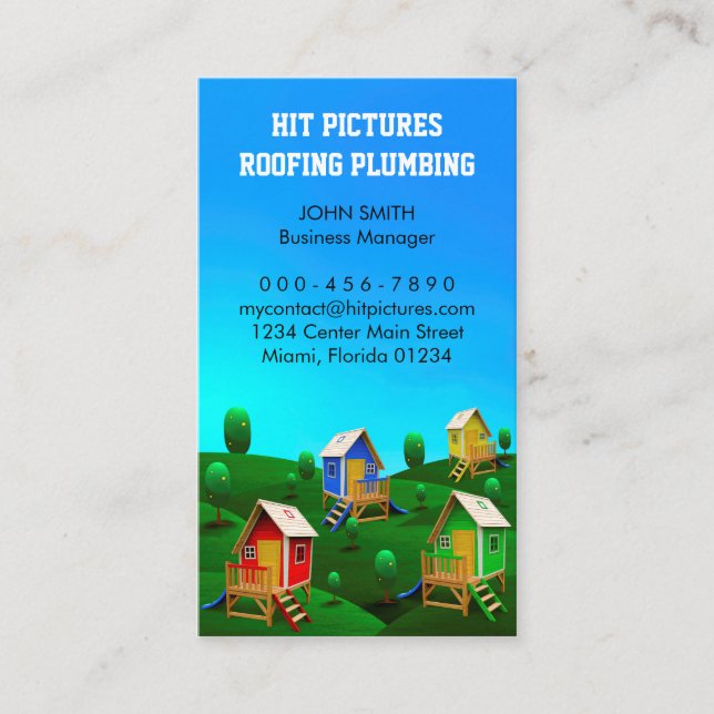 Der Erbauer-Auftragnehmer-Bau-Tischler Visitenkarte (Vorderseite)