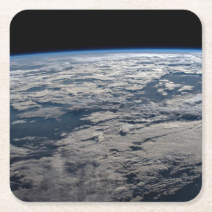 Der Erdwall über einem bewölkten Western Australie Rechteckiger Pappuntersetzer