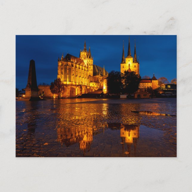 Der Erfurter Dom in Thüringen Postkarte (Vorderseite)