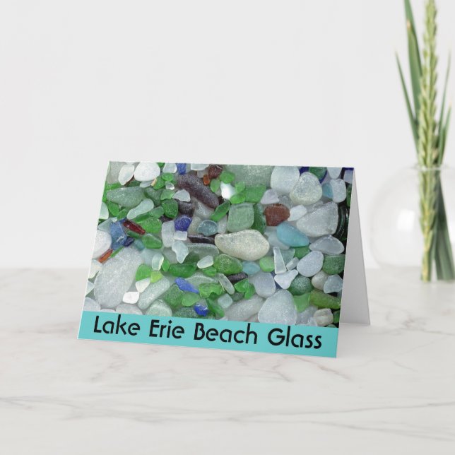 Der Eriesee-Strand-Glas Karte (Vorderseite)