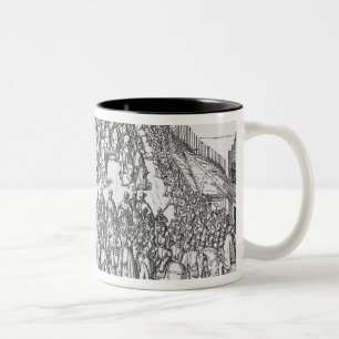 Der ernste Eintritt von Matthias Zweifarbige Tasse
