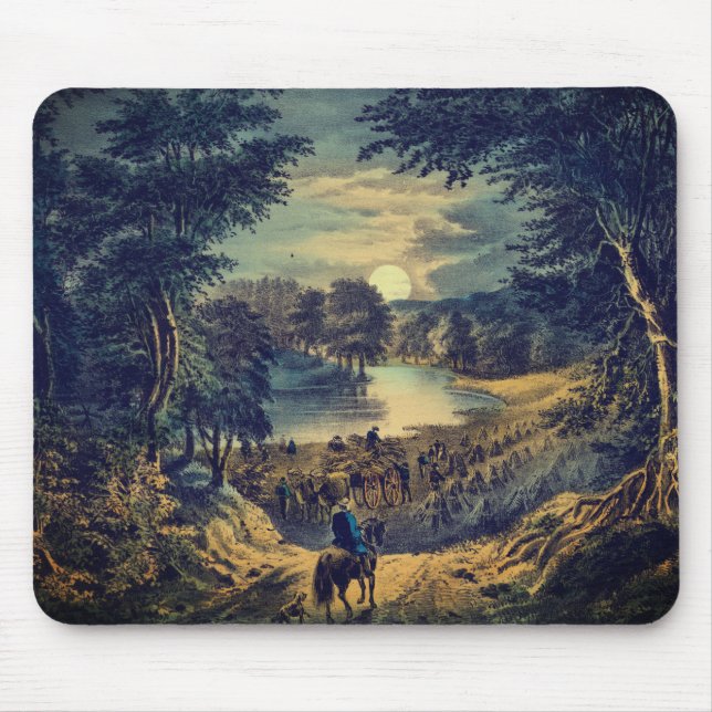 Der Erntemond, Currier & Ives: Mousepad (Vorne)
