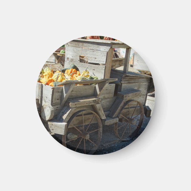 Der Erntewagen am Pumpkin Patch! Magnet (Vorne)