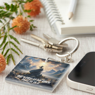 Der Eroberer der Höhen DER HERR ist mein KROCK Schlüsselanhänger