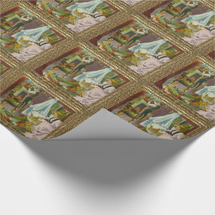 Der erste Besuch des Weihnachtsmanns Geschenkpapier