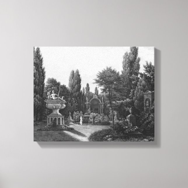 Der erste Blick auf den großen Garten Leinwanddruck (Vorderseite)