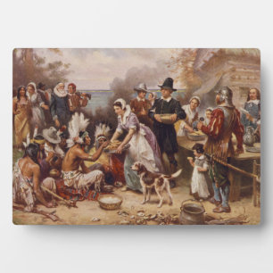 Der erste Erntedank 1621   c.1932 Fotoplatte