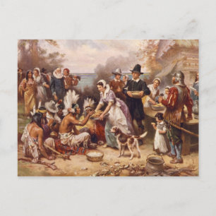 Der erste Erntedank Feiertagspostkarte