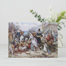 Der erste Erntedank von Jean Ferris c. 1912 Einladung