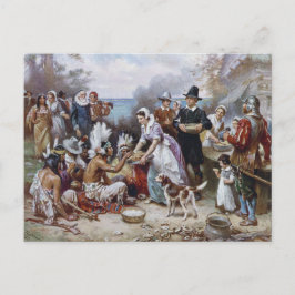 Der erste Erntedank von Jean Ferris c. 1912 Feiertagspostkarte