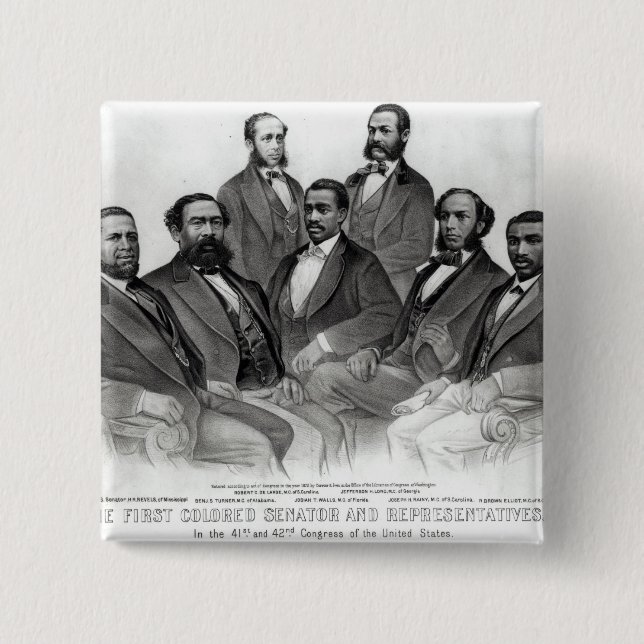 Der erste farbige Senator und die Vertreter Button (Vorderseite)