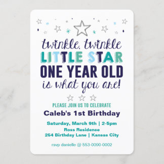 Der erste Geburtstag des Stern-Jungen Einladung