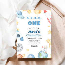 Der erste Geburtstag im Weltraum explodiert Einladung