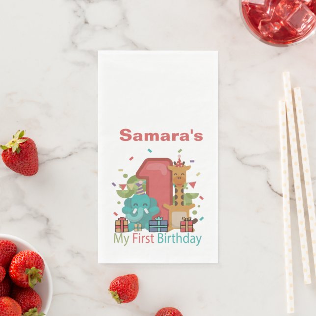 Der erste Geburtstag Serviette (Beispiel)