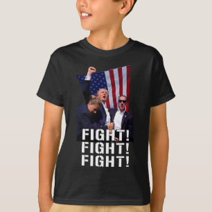 Der erste gepumpte Kampf für Trump Amerika T-Shirt