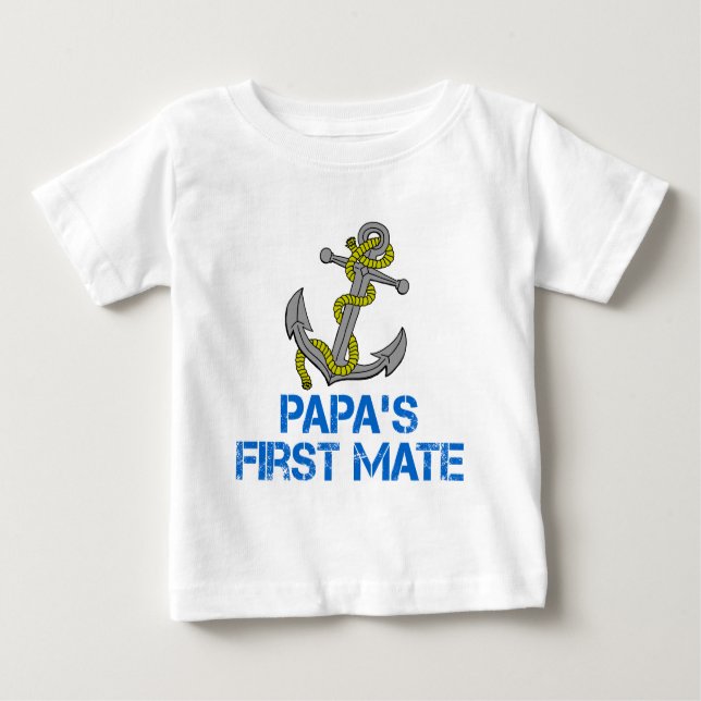 Der erste Kamerad des Papas Baby T-shirt (Vorderseite)