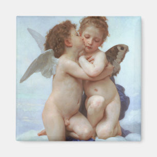 Der erste Kuss, Amor und Psyche, Bouguereau Magnet