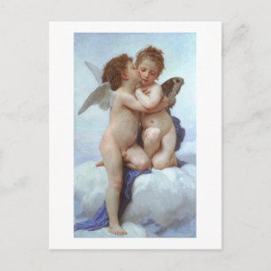 Der erste Kuss, Amor und Psyche, Bouguereau Postkarte