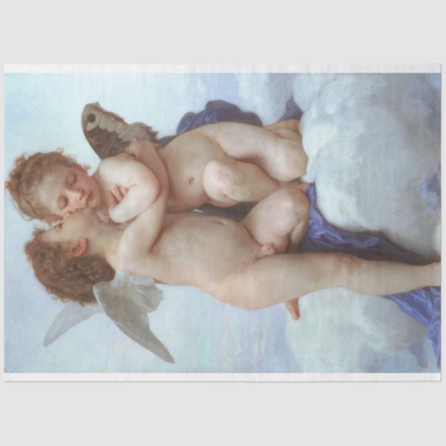 Der Erste Kuss, Amor und Psyche, Bouguereau Seidenpapier (Vorderseite)