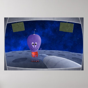 Der erste Mann begrüßt die Außerirdischen Poster