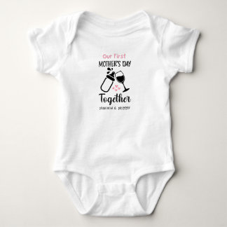 Der erste Muttertag Personalisiert zusammenpassen Baby Strampler