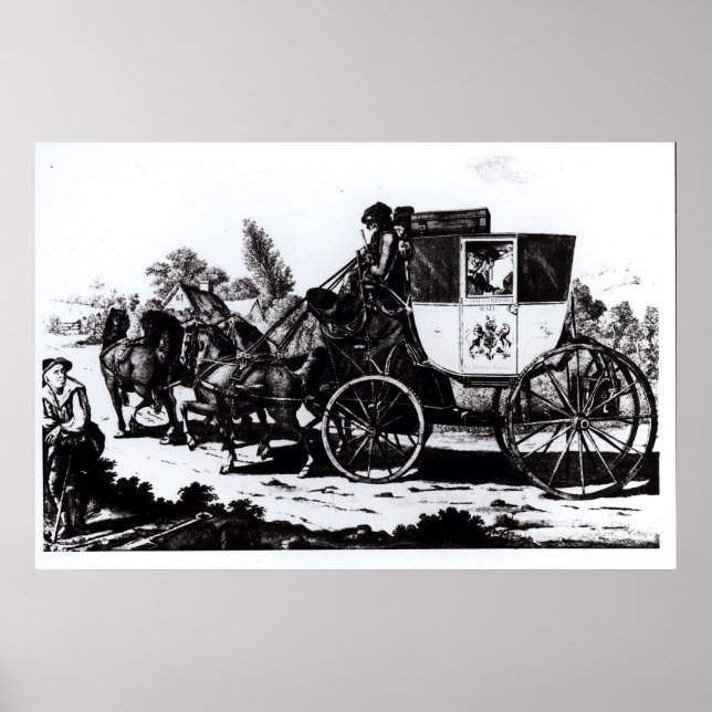 Der erste Postwagen, 1784 Poster (Vorne)