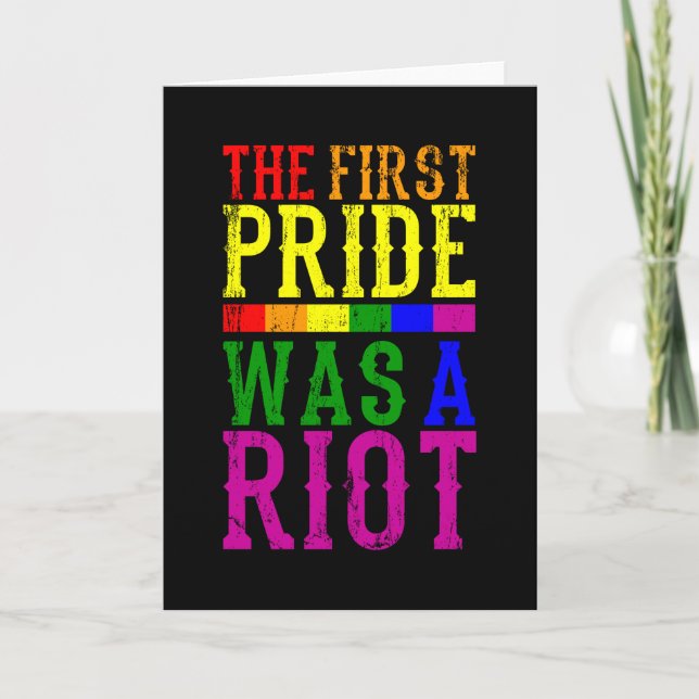 DER ERSTE PREIS WAR EIN RIOTER LGBT-Pride Monat LG Karte (Vorderseite)
